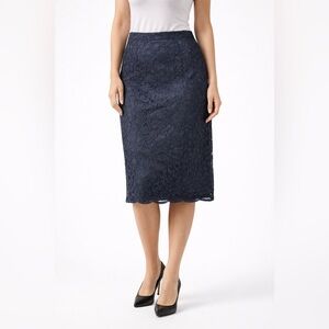 Norton McNaughton, All-Lace
Lined Midi Skirt Washable Black Size‎ 12